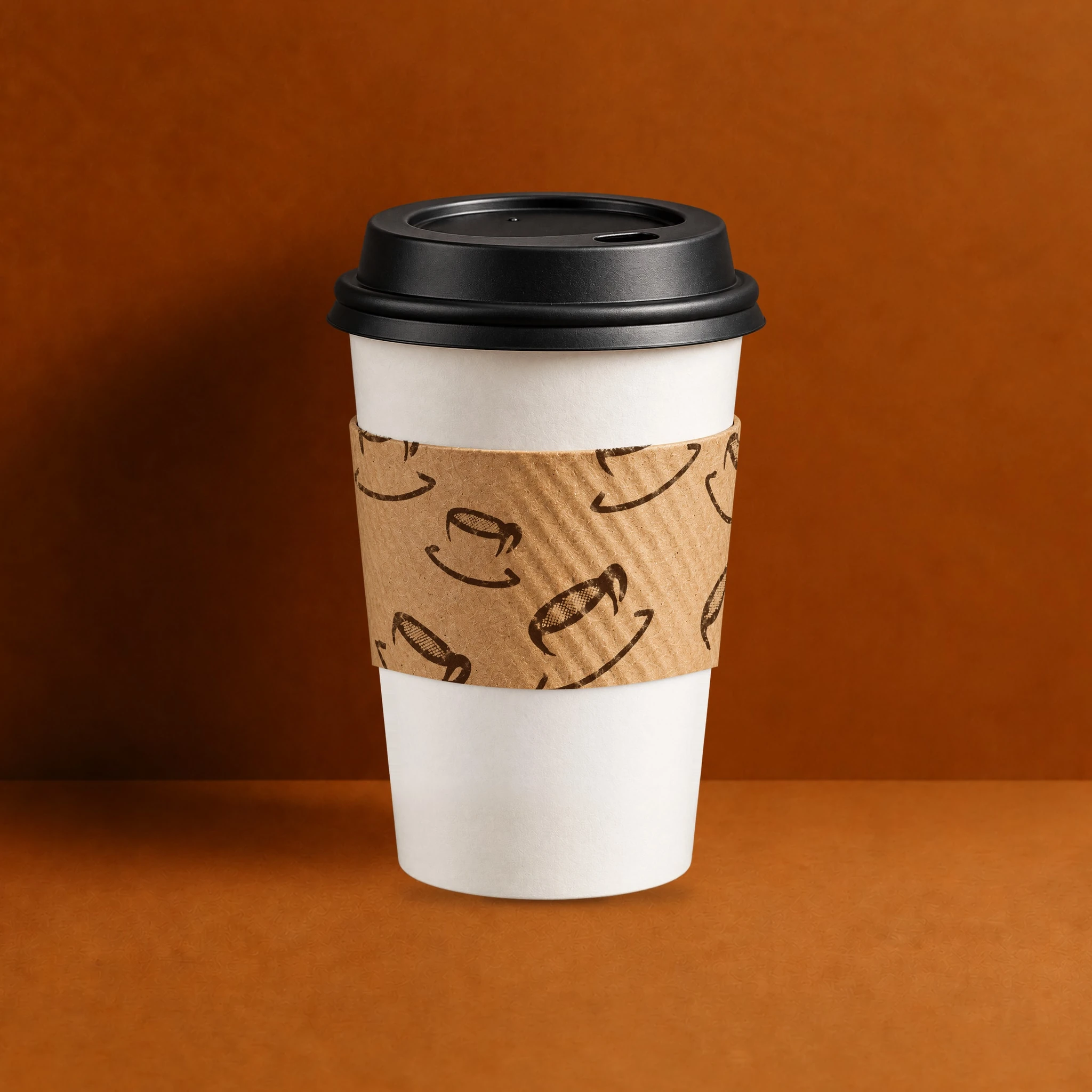 Eco II Large Natural Scatter Java Jacket coffee sleeve