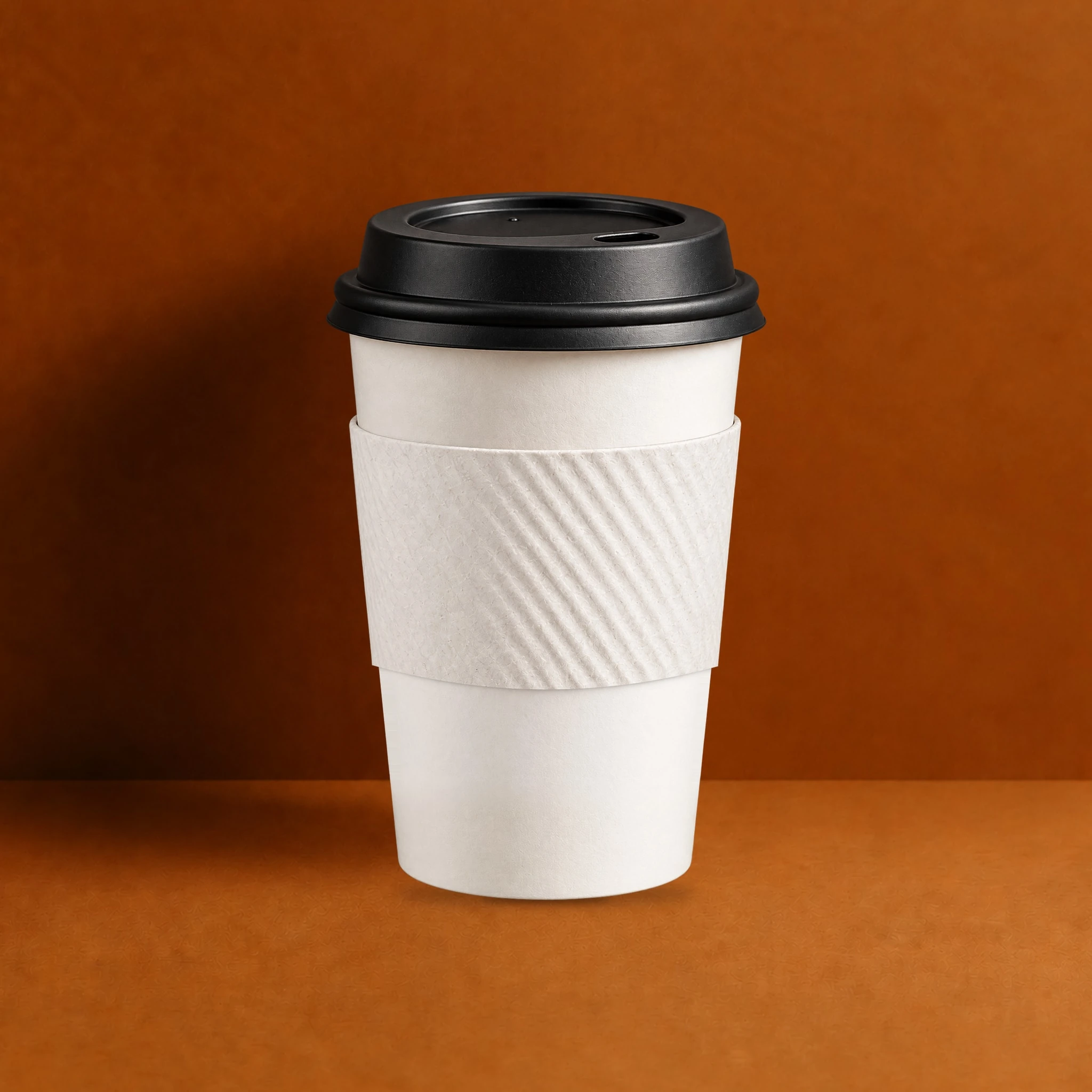 Eco II Large White Blank Java Jacket coffee sleeve