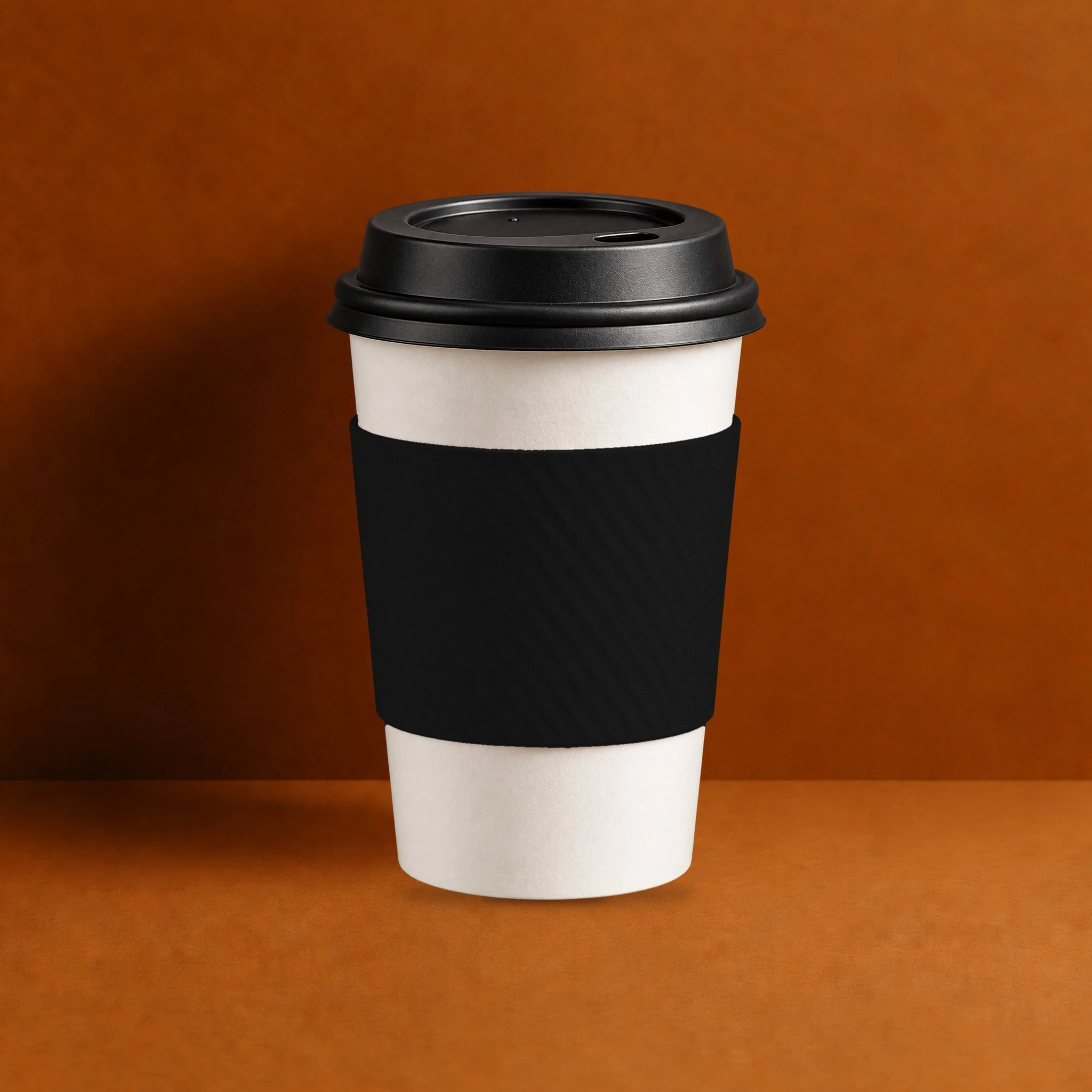 Original Large White Black Flood Java Jacket coffee sleeve