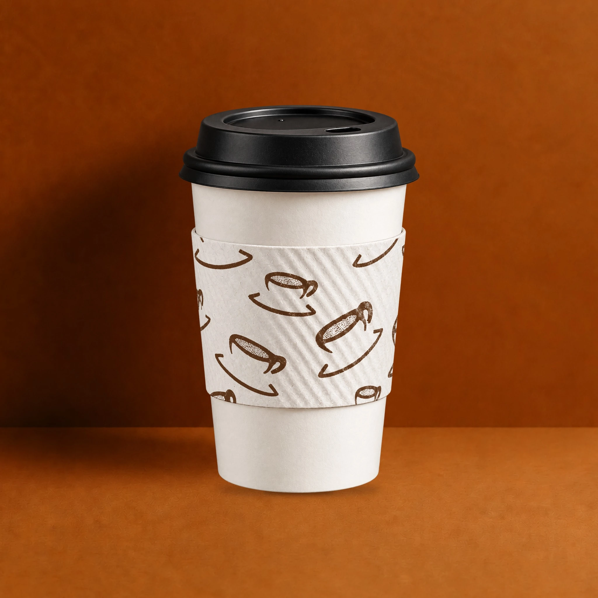Original Large White Scatter Java Jacket coffee sleeve