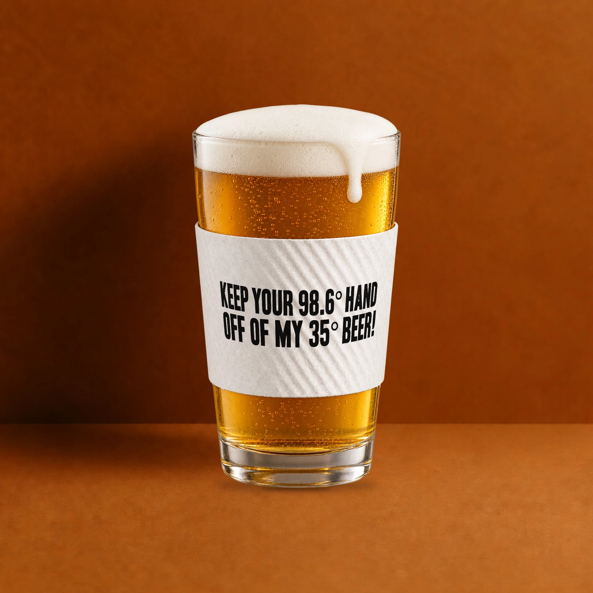Pint White Java Jacket coffee sleeve